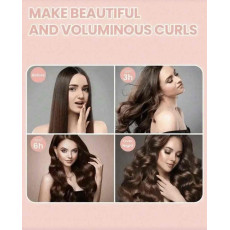 لفافات شعر قماش و قبعه - لون بني