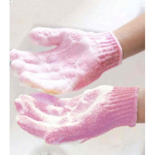 قفازات قطعتين - لون وردي 
