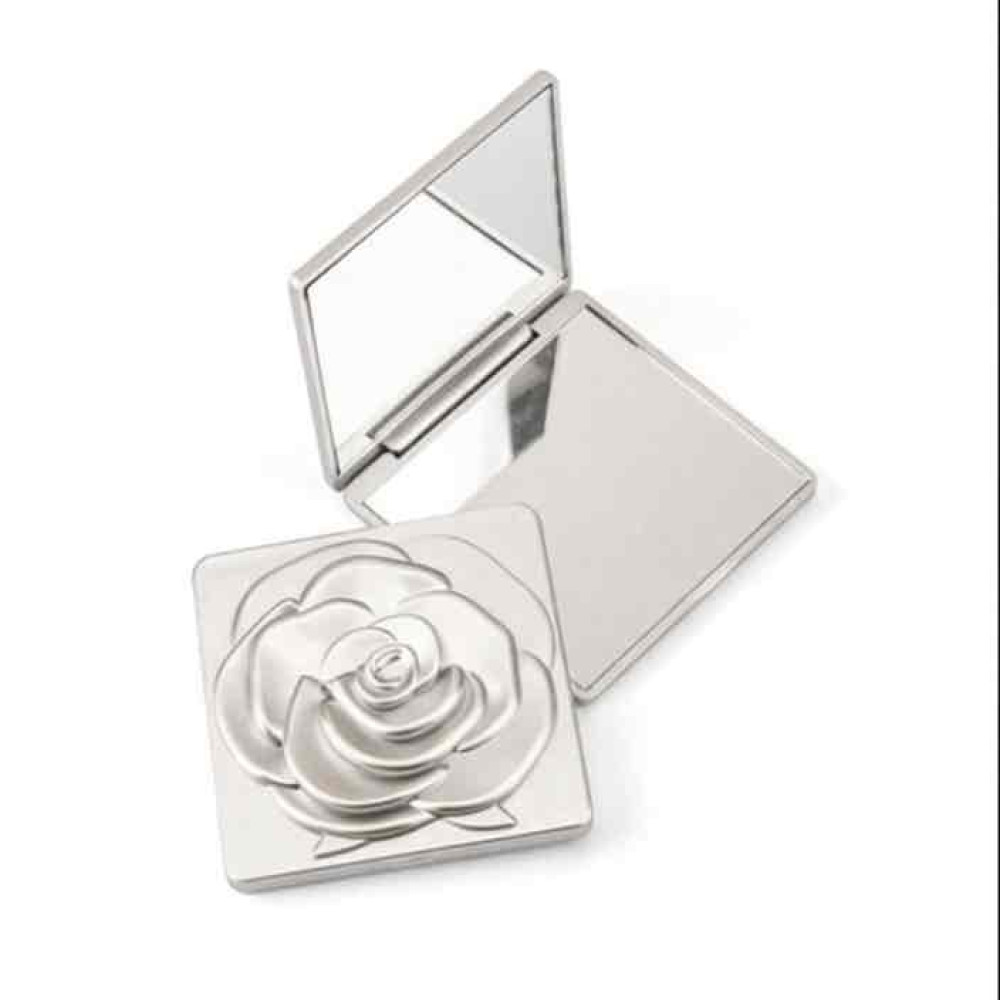 طبق مرايه وجهين فضي مطفي