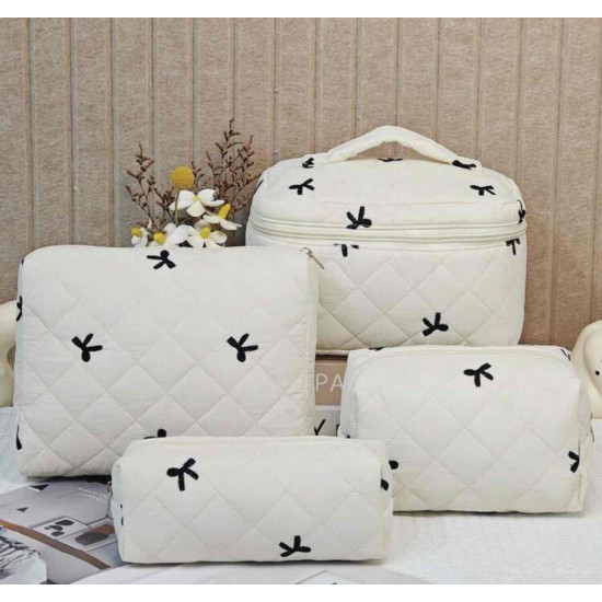 شنط 4 قطع - لون ابيض و اسود 