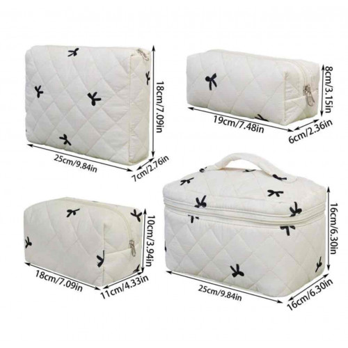 شنط 4 قطع - لون ابيض و اسود 