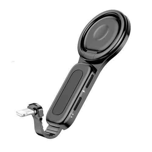 مسكه و وصله 2 في 1  مخرج سماعات  ايفون و مخرج شاحن ايفون