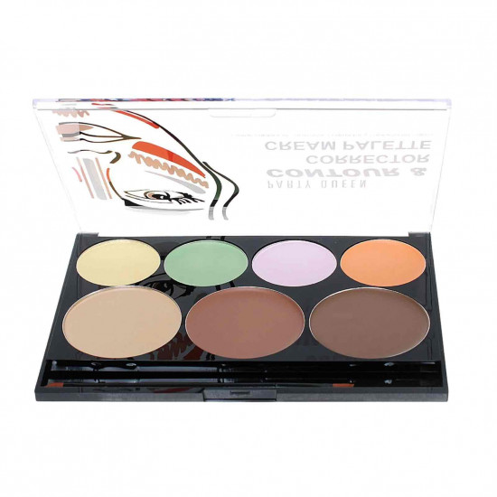 باليت كيت كريم كنتور-كوريكتر-هايلات-اساس مع فرشه بطرفين 