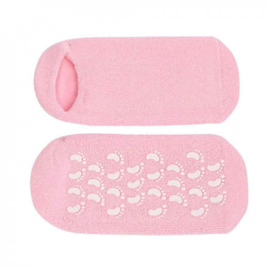 شربات قدمين سيليكون مغطى قماش لترطيب و التنعيم و الخلطات 