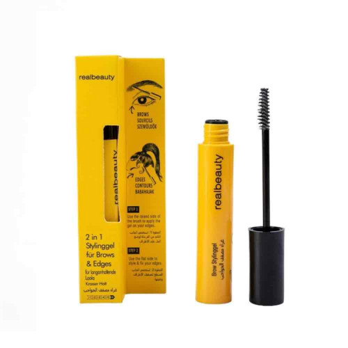 مسكره جل حواجب تثبيت لمدة طويله ريل بيوتي 2 في 1 