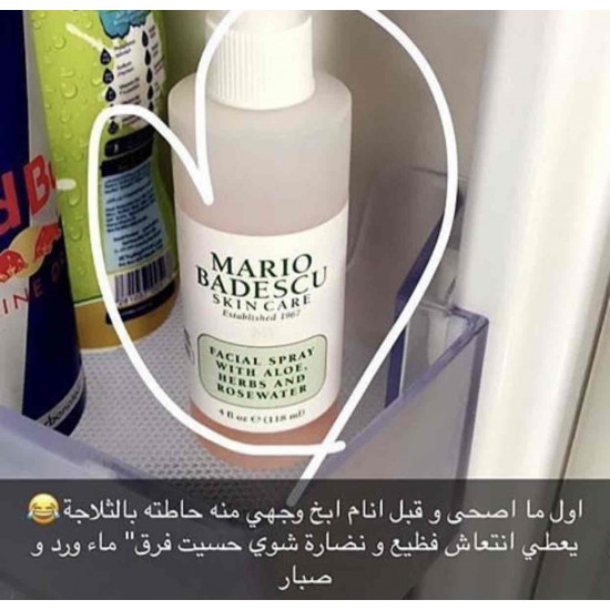  ‏mario badescu  بخاخ ماريو بالميرميه و زهرة البرتقال والصبار 