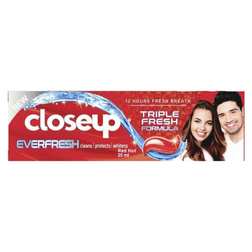 معجون اسنان جل حار احمر مضاد للجراثيم بتركيبة ثلاثية منعشة من كلوس اب، 25 مل