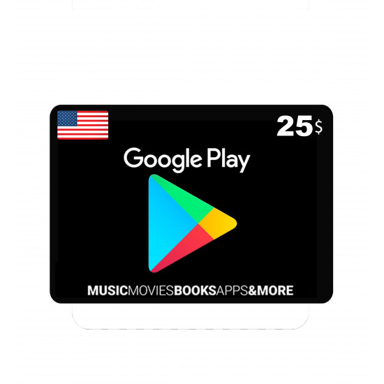 جوجل بلاي امريكي - 25 دولار 