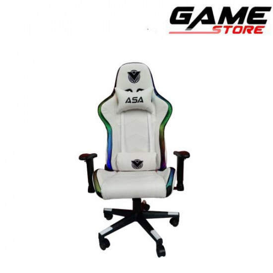 كرسي جيمينج ASA - أبيض RGB - ASA gaming chair كرسي جيمينج ASA - أبيض RGB - ASA gaming chair