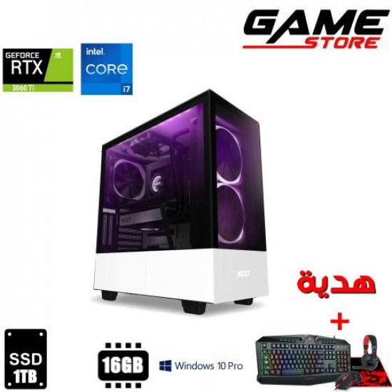 تجميعه ألعاب - بي سي جيمنق إحترافيه - معالج i7 الجيل العاشر - 16 جيجا بايت رام - كرت شاشه RTX 3060 8GB