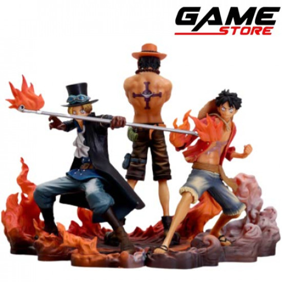 مجسم أنمي  ثلاثي الشخصيات - لوفي - ياماتو - آيس  18 سنتيمتر