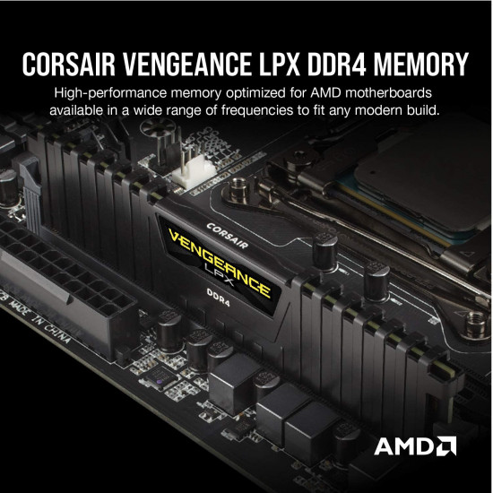 رام : CORSAIR RAM 16GB 3200 16*2 VENG LPX C16 BLACK