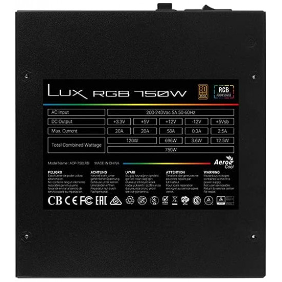 مزود طاقه :AIRO COOL PSU RGB750W BRONZE مزود طاقه :AIRO COOL PSU RGB750W BRONZE