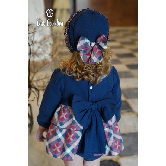 17001 طقم بناتي من ٣ قطع كحلي وأحمر 17001 طقم بناتي من ٣ قطع كحلي وأحمر