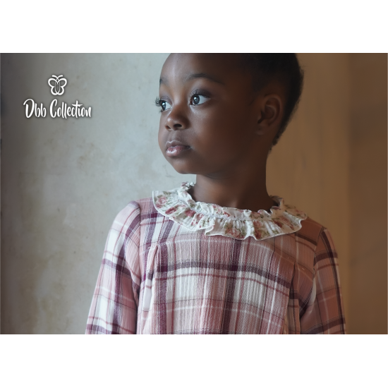 17118 فستان اسباني كاروهات وردي 17118 فستان اسباني كاروهات وردي