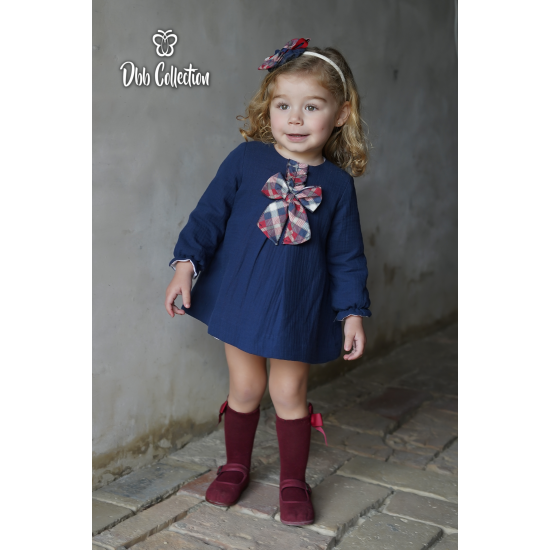 17004 طقم بناتي فستان كحلي مع كلوت 17004 طقم بناتي فستان كحلي مع كلوت