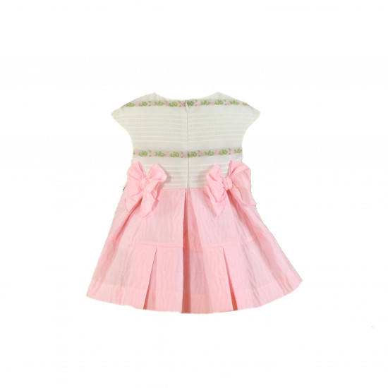 350135V فستان اسباني وردي بفيونكات خلفية 350135V فستان اسباني وردي بفيونكات خلفية