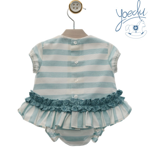 0057 طقم اسباني فستان وكلوت  