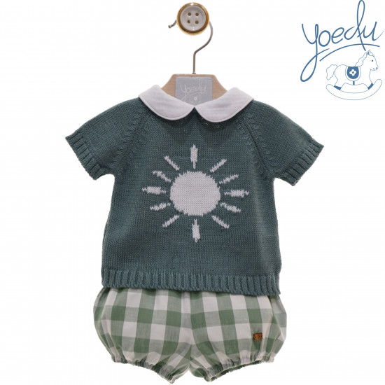 1203 طقم قميص و سويتر وشورت