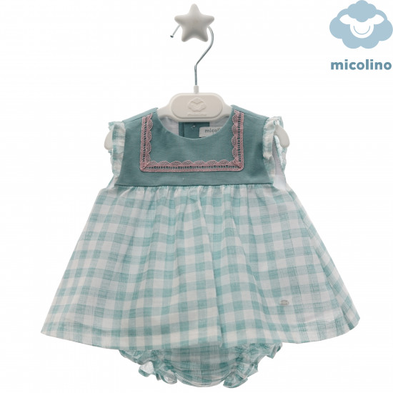 0187 طقم اسباني فستان وكلوت  