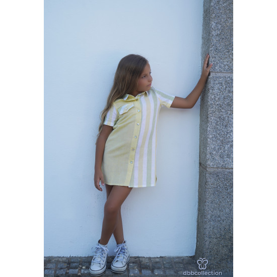 17440 فستان اسباني أصفر