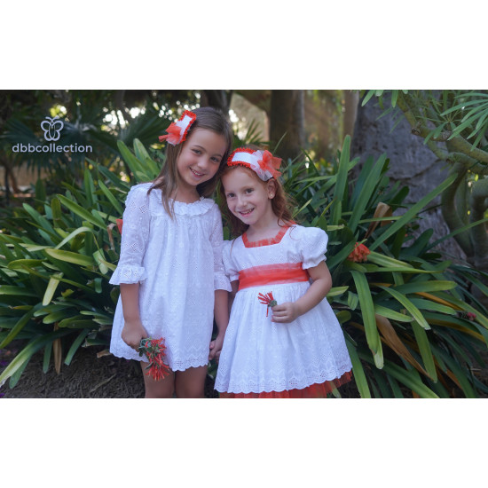 17602  فستان اسباني  برتقالي