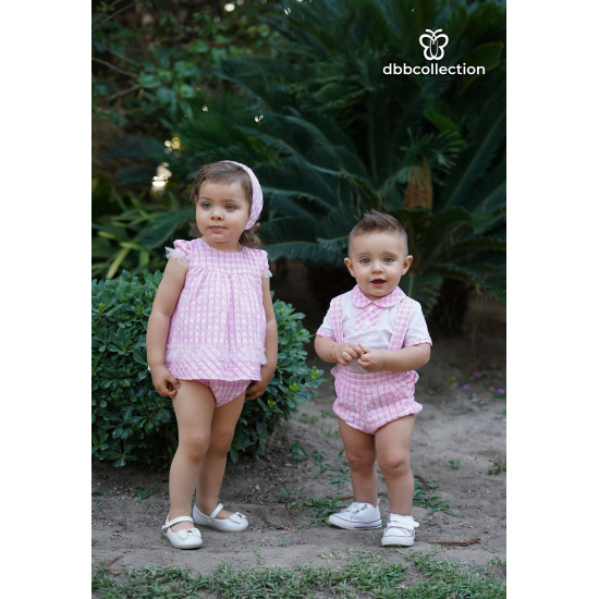 19205 بدلة ولادي قميص وشيال وردي