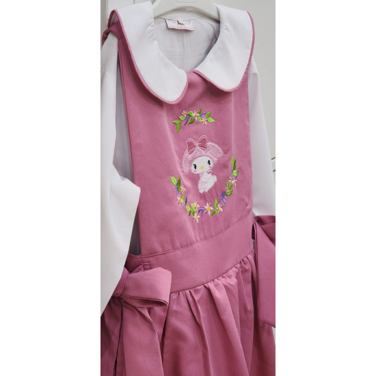 مريول مدرسي بتطريز  ماي ميلودي من قطعتين 14461