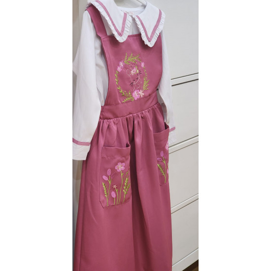 مريول مدرسي بتطريز أرنب من قطعتين 14462