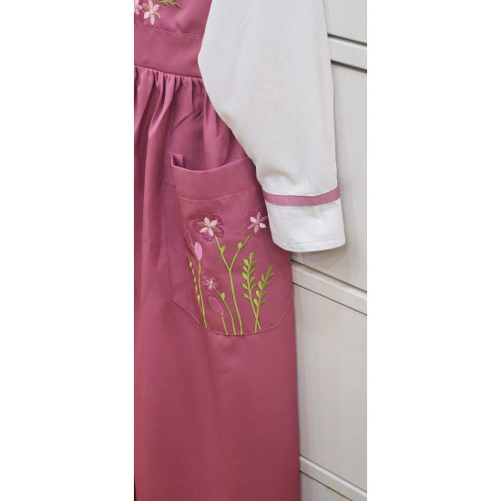 مريول مدرسي بتطريز أرنب من قطعتين 14462