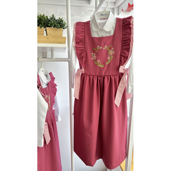 مريول مدرسي بتطريز قلب من قطعتين 14465