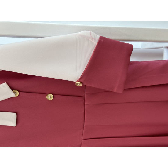 مريول مدرسي وردي متصل 14467