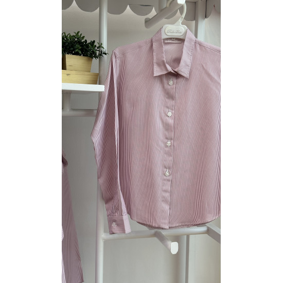 قميص مدرسي مقلم وردي 144611