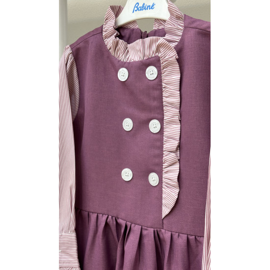 مريول مدرسي بنفسجي متصل 144630 مريول مدرسي بنفسجي متصل 144630