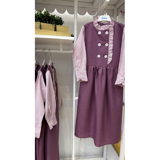 مريول مدرسي بنفسجي متصل 144630 مريول مدرسي بنفسجي متصل 144630