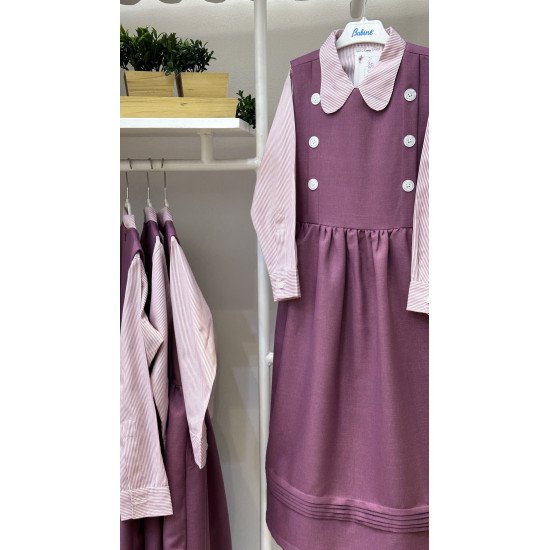 مريول مدرسي بنفسجي من قطعتين 144631 مريول مدرسي بنفسجي من قطعتين 144631