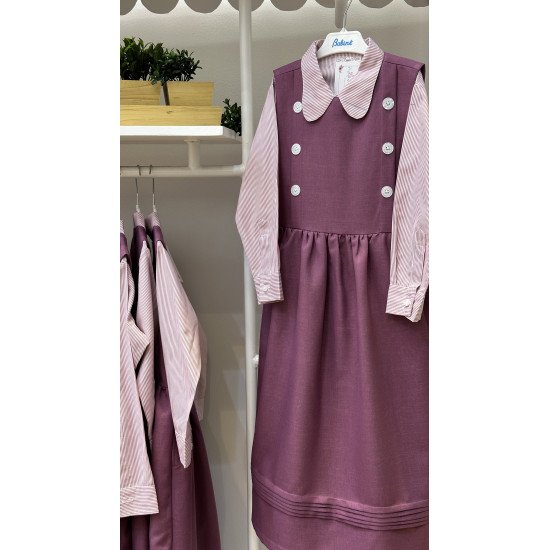 مريول مدرسي بنفسجي من قطعتين 144631 مريول مدرسي بنفسجي من قطعتين 144631