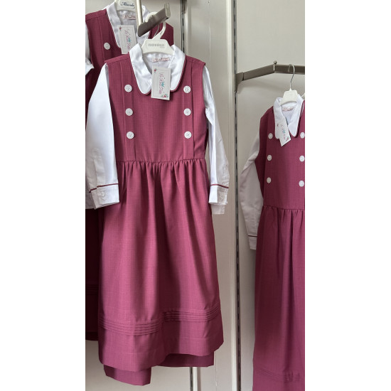 مريول مدرسي وردي من قطعتين 14466 مريول مدرسي وردي من قطعتين 14466