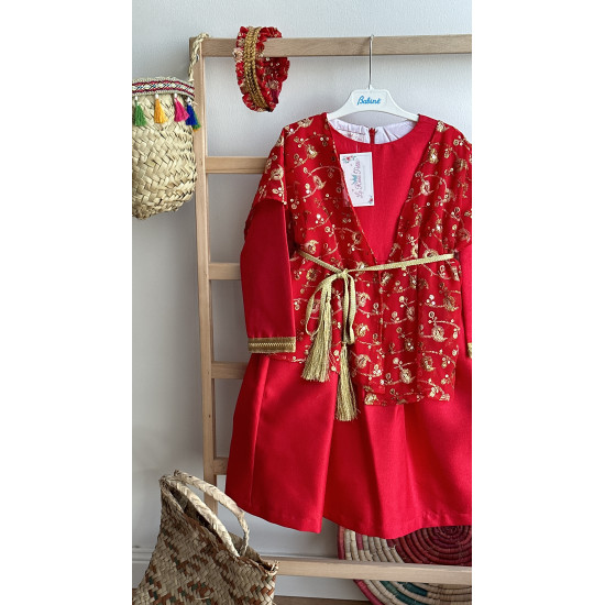 240042 فستان شعبي أحمر 240042 فستان شعبي أحمر