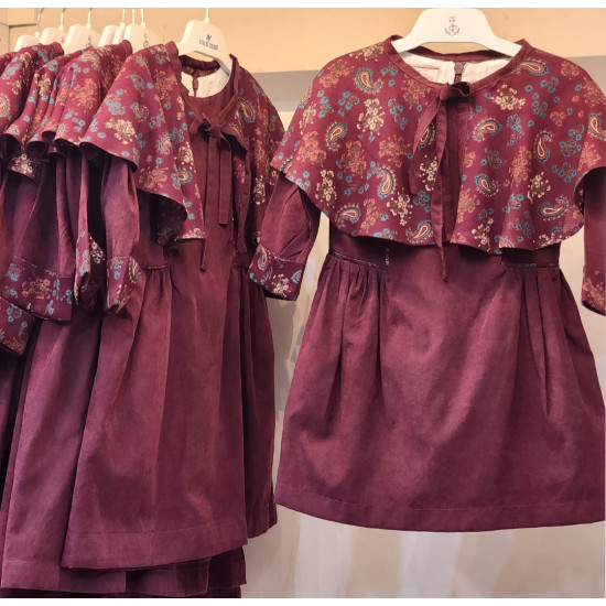 240103 فستان برغندي بشال كشميري 240103 فستان برغندي بشال كشميري