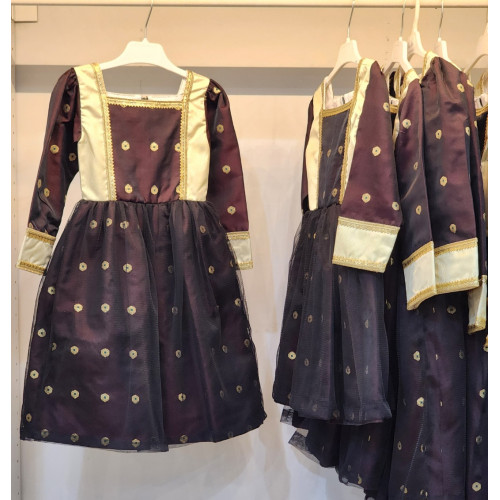 240115 فستان شعبي كستنائي 240115 فستان شعبي كستنائي