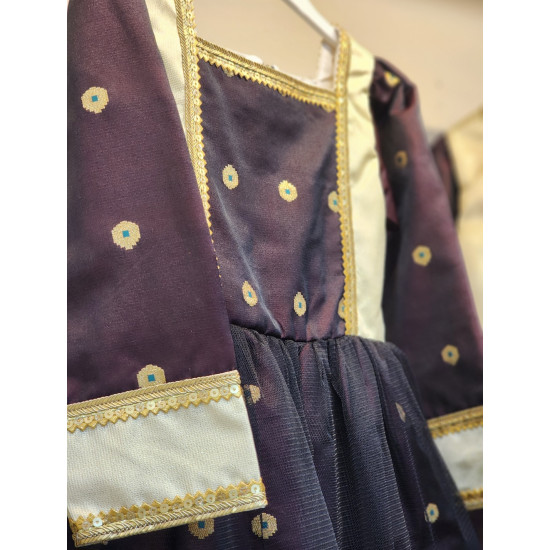 240115 فستان شعبي كستنائي 240115 فستان شعبي كستنائي