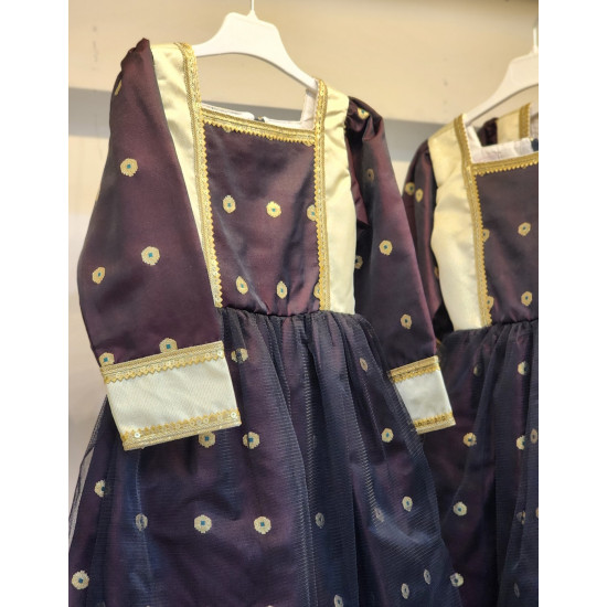 240115 فستان شعبي كستنائي 240115 فستان شعبي كستنائي