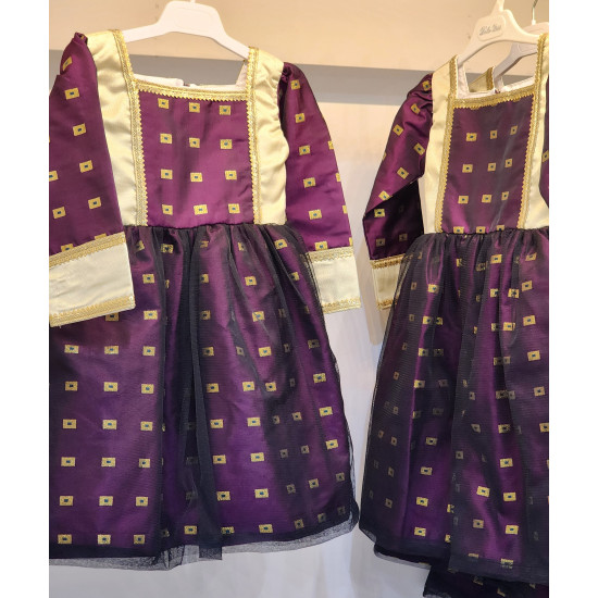 240114 فستان شعبي توتي نقش مربع 240114 فستان شعبي توتي نقش مربع