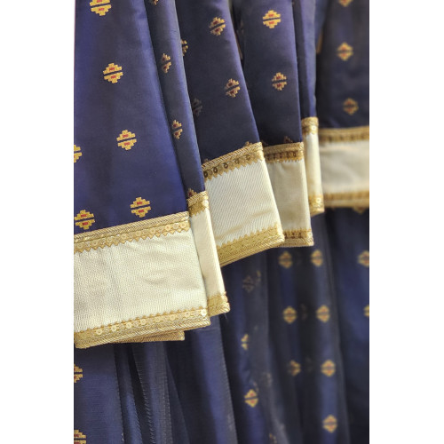 240111 فستان شعبي كحلي منقش