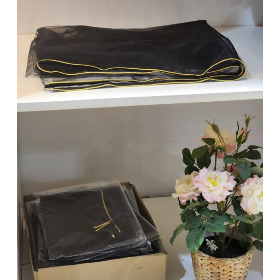 2408 شيله تول بتطريز ذهبي 2408 شيله تول بتطريز ذهبي