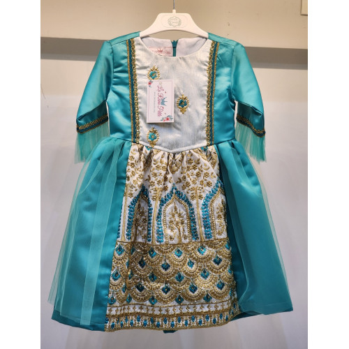 240161 فستان للمناسبات تركوازي مطرز 240161 فستان للمناسبات تركوازي مطرز