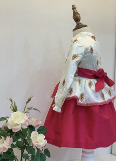 240165 فستان للمناسبات فوشي مطرز مع قبعة 240165 فستان للمناسبات فوشي مطرز مع قبعة