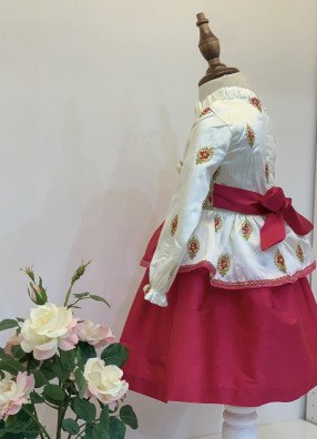 240165 فستان للمناسبات فوشي مطرز مع قبعة 240165 فستان للمناسبات فوشي مطرز مع قبعة