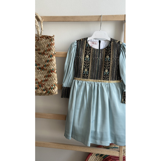 240152 فستان شعبي سماوي ميدي 240152 فستان شعبي سماوي ميدي